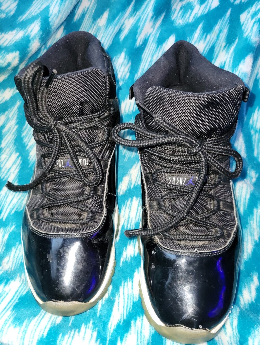 Nike Jordan 11 Retro High Space Jam (378037-003) Black Patent Leather